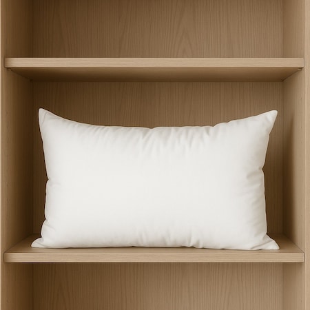 Homeroots 13" X 21" White Lumbar Cotton Throw Pillow Insert 608275