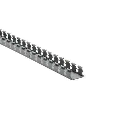 Hellerman Tyton Slotted Wall Wiring Duct, 1.5 x 1", 6 ft Sections, Adhesive, PVC, Gray, 120ft/ctn, 120PK 181-00571