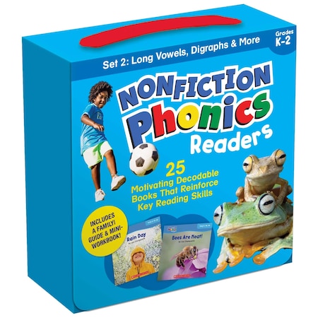 Scholastic Teaching Solutions Nonfiction Phonics Readers: Long Vowels, Digraphs & More, Single-Copy Set, 25-Book Set 9781338894738