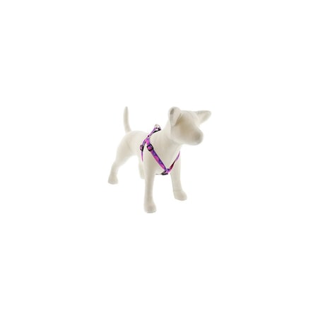 Lupine Step-In Medium Dog Harness, Reflective Pink Paws Pattern, 3/4 x 20 - 30-In. 48545