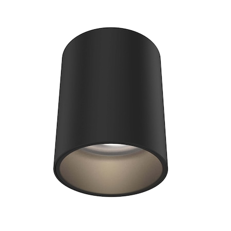 Dals Lighting Focus 5'' LED Cylinder Flush Mount, Black CYL05-CC-BK