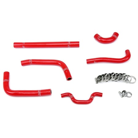 Hps Performance High Temp Reinforced Silicone Radiator Coolant Hose Kit, Red,  57-1241-RED