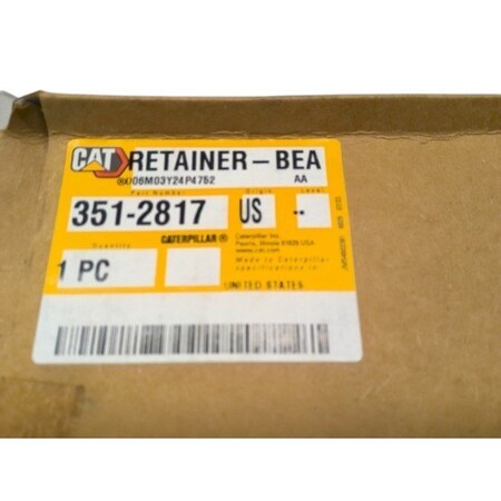 Caterpillar RETAINER-BEARING, CATERPILLAR OEM 3512817 3512817