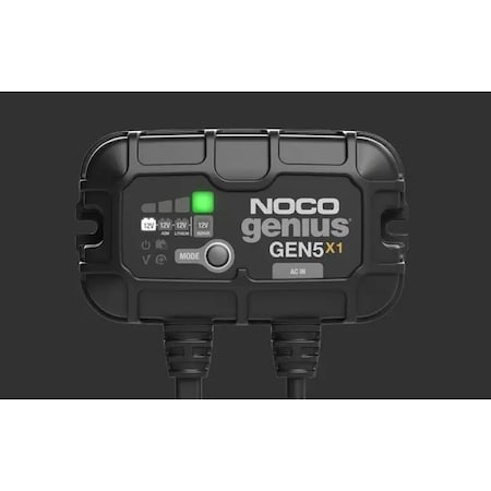 Noco Onboard Marine Battery Charger, 5A 1-Bank, 12V Waterproof IP68, Genius GEN5X1 806300