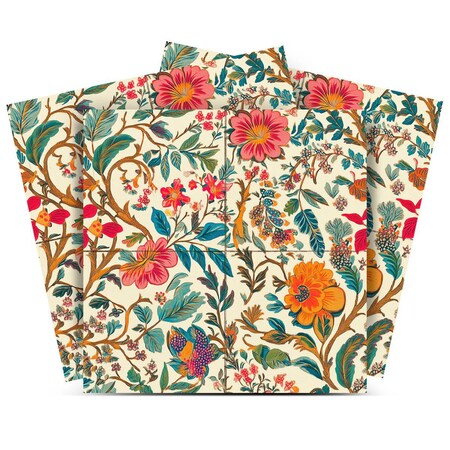 Homeroots 4" x 4" Blue And Brown Vinyl Arabesque Peel And Stick Removable Tiles 572047