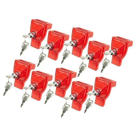 Mytee Products Heavy Duty Aluminum Air Brake Glad Hand Lock For Tractor Trailer, 10PK MP-ABGHL-Mx10