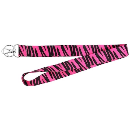 Hy-Ko 2GO Series Lanyard, 1 in W, Nylon, Pink, Clip End LAN-115