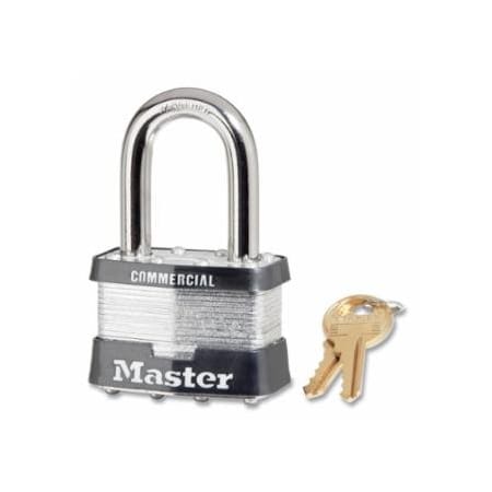 Master Lock No. 5 Laminated Steel Padlock, 3/8 in dia x 15/16 in W x 1-1/2 in H Shackle, 6PK 470-5KALF-3779