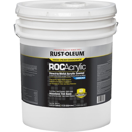 Rust-Oleum Acrylic Enamel, Acrylic, Water-based Acrylic Base, Tint, 5 gal 324172