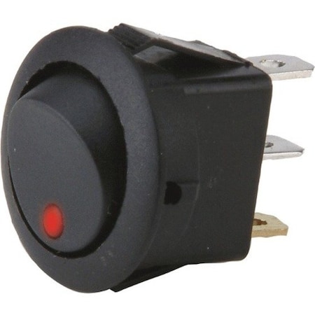 Metra Electronics ROUND ROCKER SWITCH WITH RED LED NO LEADS 20AMP, PK 5 IBRRSR