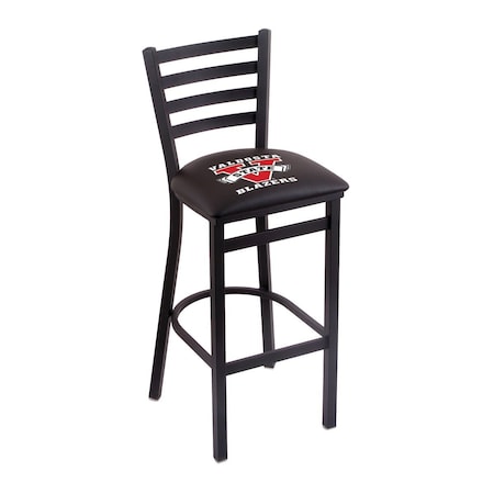 Holland Bar Stool Co 30" Blk Wrinkle Valdosta State Stationary Bar Stool, Ladder Back L00430ValdSt