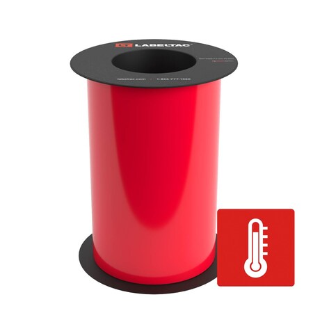 Labeltac High Temperature Supply 8in x 75ft LT9, Red LT804HT-C