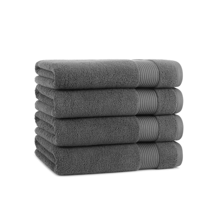 Arkwright Home Host & Home Bath Towel 27x54 Dark Grey - Pack of 4, 4PK P-BT-HH2754-DG