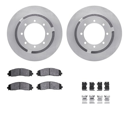 Dynamic Friction Co DFC Brake Rotor- Heavy Duty Brake Pad includes Hardware 6412-54296