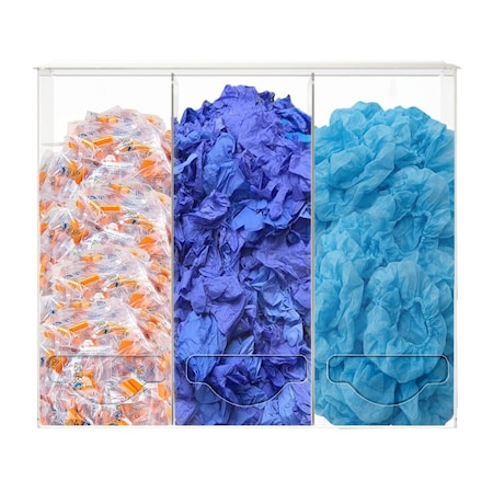 Origin Dispensing Solutions Bulk Dispenser-Triple-Tall-PETG-Clear BK31X01CL