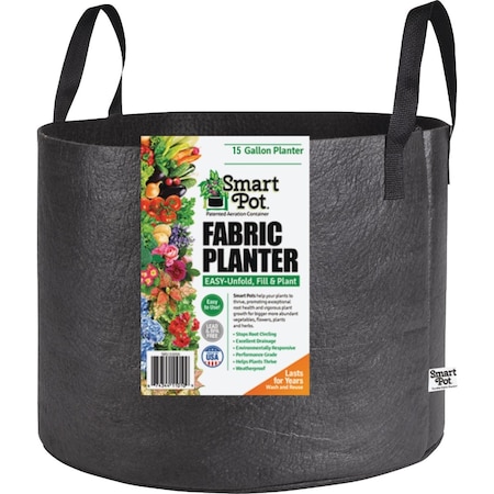 Smart Pot 15 Gal. Black Fabric Potato & Squash Grow Bag 21015