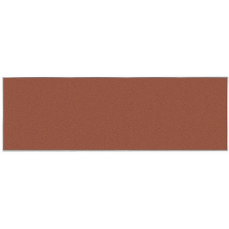 Aarco VIC Cork Bulletin Board w/ a Clear Satin Anodized Aluminum Frame, Cinnamon Bark 48''Hx144''W DW48144207