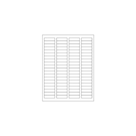 Bubblefast 1 3/4 x 1/2'' Weather-Resistant Laser Labels-80 Labels per Sheet BFLL250WR