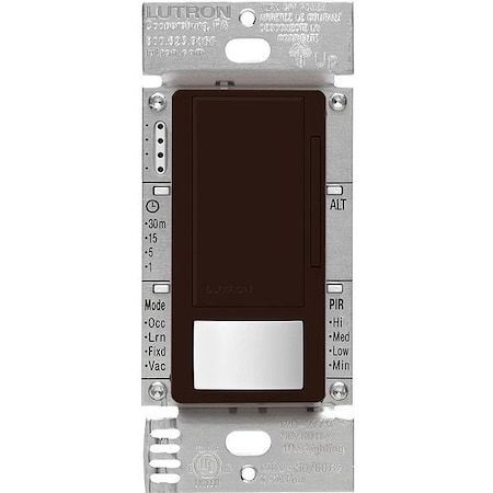 Lutron Vac Dmr Snsr, PIR, 120-277V AC, Brown MS-Z101-V-BR