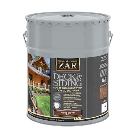 Zar STAIN WD SM-TRNS RUSTIC BRN 5G 67715