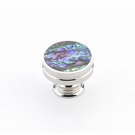 Schaub 1-3/8in Imperial Shell Cabinet Knob Polished Nickel Finish 990-IM-PN