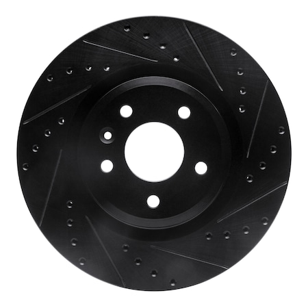 Dynamic Friction Co DFC Brake Rotor - Drilled and Slotted - Black 633-54062R