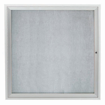 Aarco Outdoor Enclosed Bulletin Board w/ Al Frame, Neutral Clear Satin Anodized Al, 36''Hx36''W ODCC3636R