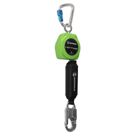 Safewaze Latitude 11ft Single Web SRL: Alu Carabiner, Snap Hook 024-5422