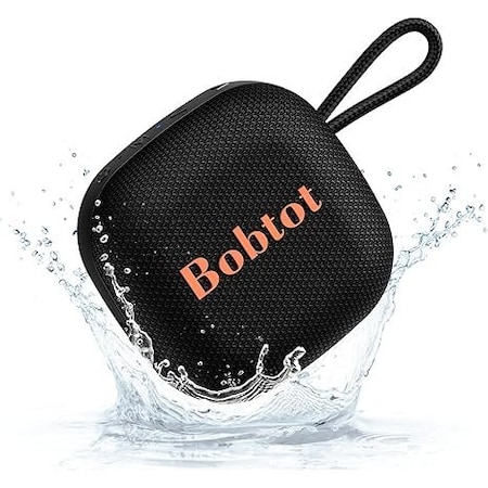 Bobtot Portable Bluetooth Speakers Wireless, Black, IPX7 Waterproof, Loud Stereo Sound, TWS, Built-in 803769