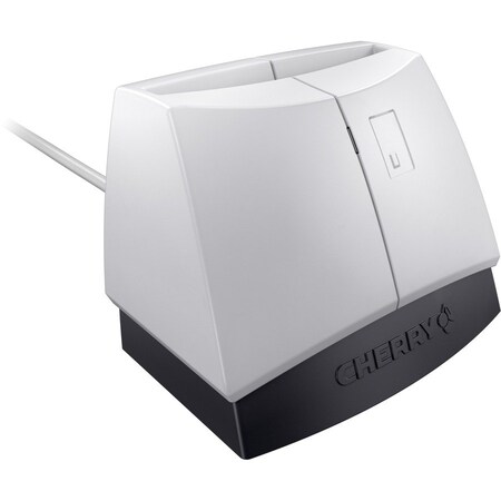 Cherry CHERRY ST-1144 Smart Card Reader - USB - White/Black - TAA Compliant - One Handed Operation ST-1144UB