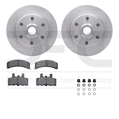 Dynamic Friction Co DFC Brake Rotor- Heavy Duty Brake Pad includes Hardware 6412-48052