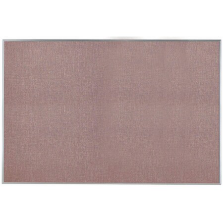 Aarco Designer ''Pumice'' Fabric Bulletin Board w/ a Clear Satin Anodized Aluminum Frame, 48''Hx72''W DF4872022