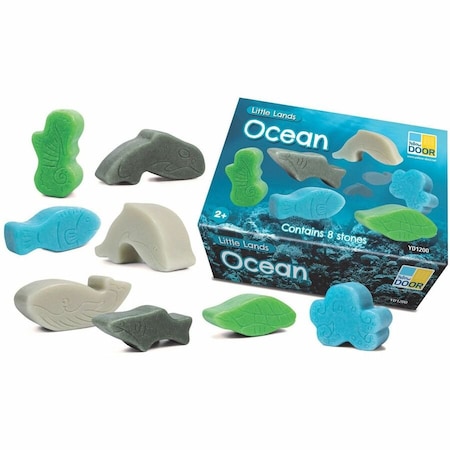 Yellow Door Little Lands, Ocean, Set of 8 Stone Figures YUS1200
