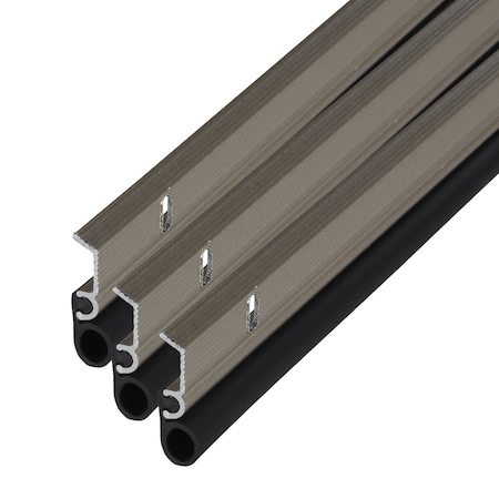 M-D Building Products Satin Nickel Aluminum and Vinyl Screw-on Top and Sides Door Seal Kit 49002