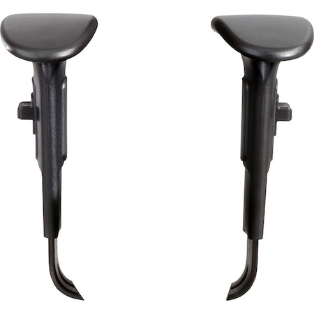 Safco Task Chair Adjustable TPad Arm Kit, Black SAF3399BL