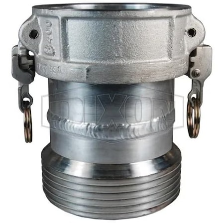 Dixon EZ Boss-Lock Cam & Groove Coupler, 4 in x 5-1/4-4 Nominal, Coupler x Male Tank Car Thread End Style,  AD400ALEZMTC