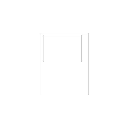 Bubblefast 6 13/16 x 4 3/4'' Integrated White Laser Labels-1 Label per Sheet BFLLI400