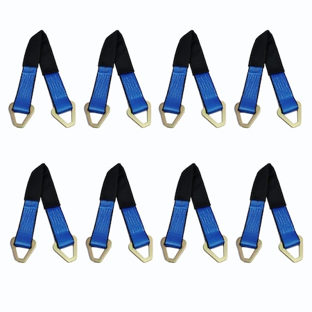 Mytee Products (8 Pack) 36in HD Axle Straps Car Hauler Tow Truck Wrecker Wheel Tie Down Strap, 8PK AS36x8