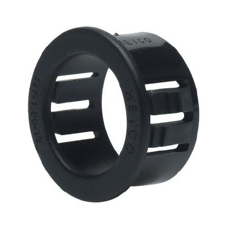Heyco Thick Panel Snap Bushing Black, 2.00 in. Hole, 200PK 3116