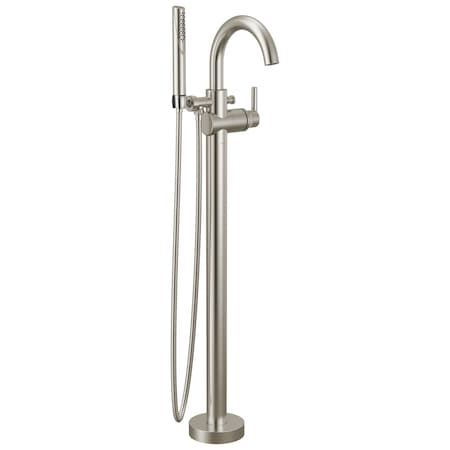 Delta Trinsic Single Handle Floor Mount Tub Filler Trim with Hand Shower T4759-SSFL