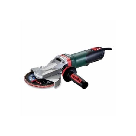 Metabo Flat Head Angle Grinder, Quick, 6 in dia, 13.5 A, 9600 RPM, Paddle Switch, Brake, 39 Degrees 469-WEPBF-15-150Q
