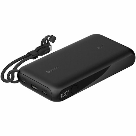 Belkin POWER BANK 20K WITH DISPLAY - POWER BANK - 20WATT - USB-C; USB-A - FAST CHARGIN BPB028FQBK