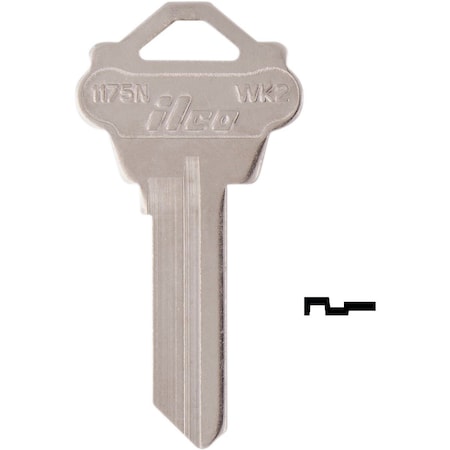 Ilco Weslock Lockset Key Blank 1175N, 10PK IAL4526900B