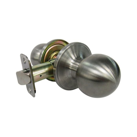 Book Publishing Co Ball Satin Nickel Metal Passage Door Knob with 3 Grade Right Handed GR1677545