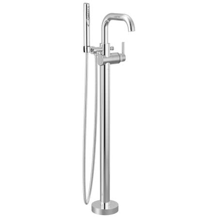 Delta Trinsic Floor Mount Tub Filler In Chrome T4754-FL