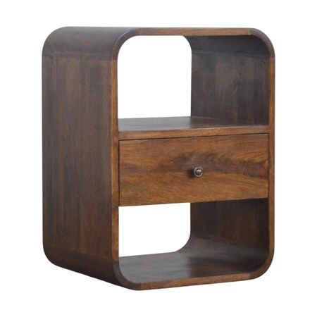 Homeroots 22" Chestnut Solid Wood One Drawer Nightstand 722576