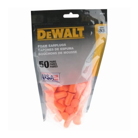 Radians Disposable Foam Bell Shape, 33 dB, Orange DPG63BG50