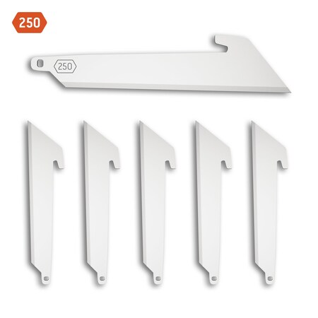 Outdoor Edge Cutlery 2.5" UTILITY BLADE PACK, Tumbled, 6PK RRU25-6C