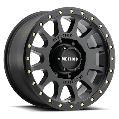 Water World 18 x 9 in. 8 x 6.5 mm 305 NV HD Matte Black Wheels WA3628860