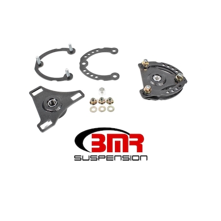 Bmr Suspension CP001H Caster Camber Plates for 2015 2018 Ford Mustang, Black BMRCP001H